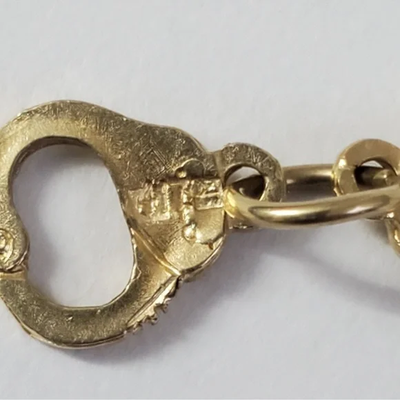 10K Gold Handcuff Pendant/Charm – Bold and Unique Statement Piece - Picture 2 of 4